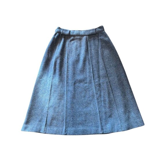 Vtg Koret Of California Wool Skirt Green Blue Teal Belt Size 9/10 Union Made - Picture 1 of 16